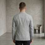 Men's Ash Grey Cotton Linen Premium Blazer