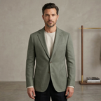 Men's Dusty Green Cotton Linen Premium Blazer