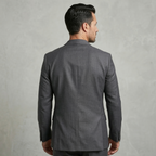 Men's Grey Cotton Linen Premium Blazer
