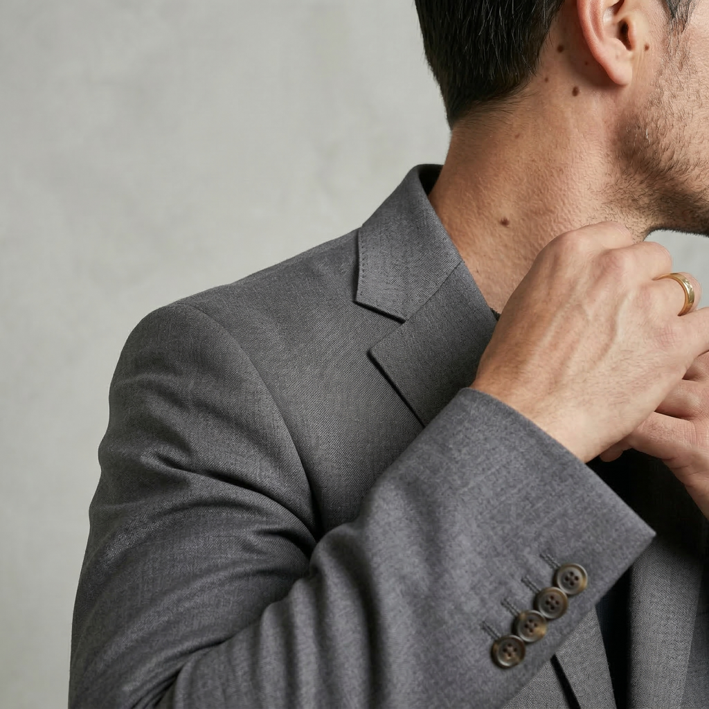 Men's Grey Cotton Linen Premium Blazer