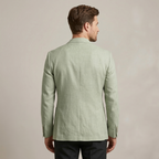 Men's Pista Green Cotton Linen Premium Blazer